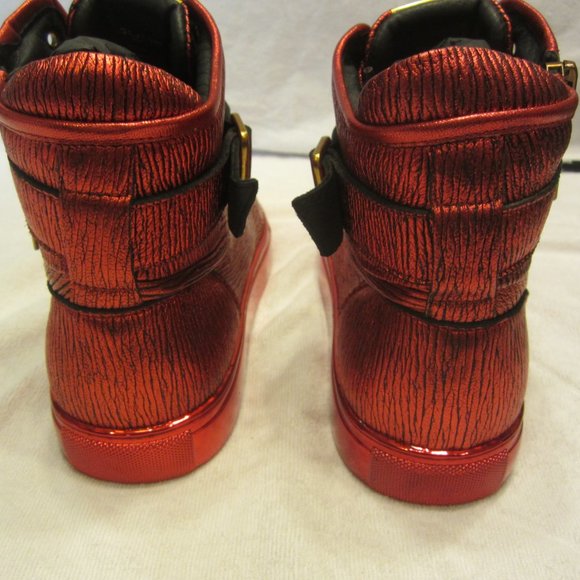 SULLIVAN 24 BY JUMP, NY, COLLECTIBLE RED & GOLD BASKETBALL SNEAKERS - Picture 13 of 16